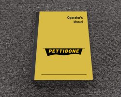 Pettibone 1048 Telehandler Owner Operator Maintenance Manual