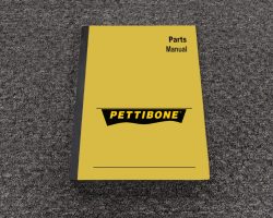 Pettibone 25 Crane Parts Catalog Manual