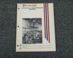 Skyjack 3219 Lift Shop Service Repair Manual
