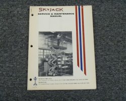 Skyjack SJ100720XD2 Lift Shop Service Repair Manual