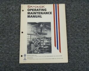 Skyjack SJ8841 RT Lift Owner Operator Maintenance Manual