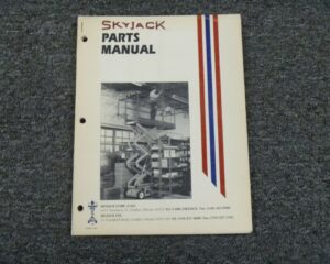 Skyjack SJ8841 RT Lift Parts Catalog Manual