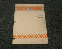 Skytrak MMV Telehandler Owner Operator Maintenance Manual