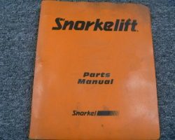 Snorkel 3370RT Lift Parts Catalog Manual