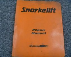 Snorkel TBA50R Lift Shop Service Repair Troubleshooting Guide Manual