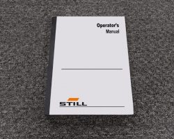 Still RX60-50 Forklift Owner Operator Maintenance Manual