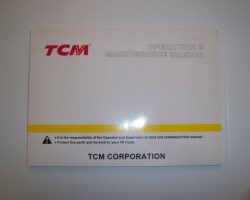 TCM FB25-8 Forklift Owner Operator Maintenance Manual