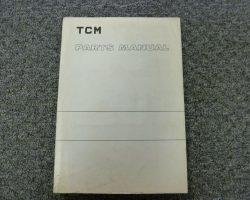 TCM FCB15-A1 Forklift Parts Catalog Manual