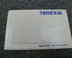 Terex ATT 1354 Crane Owner Operator Maintenance Manual