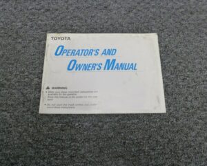 Toyota 02-3FD35 Forklift Owner Operator Maintenance Manual