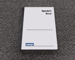 Upright SB60 Lift Owner Operator Maintenance Manual