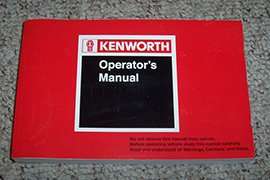 2009 Kenworth T600 Owner Operator Maintenance Manual