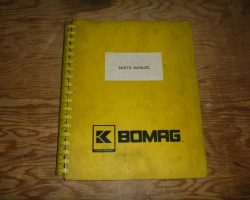 Bomag 413 PAVER Parts Catalog Manual