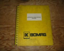 Bomag BW 177 P DH-3  COMPACTOR ROLLER Owner Operator Maintenance Manual