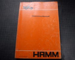 Hamm HD 13 VV Compactor Owner Operator Maintenance Manual