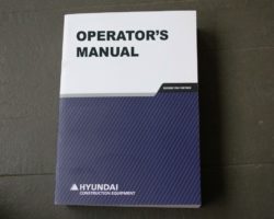 Hyundai ROBEX 170W-3  Excavator Owner Operator Maintenance Manual