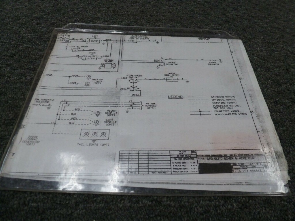 Yale GC100VXBCS Forklift Electric Wiring Diagram Manual