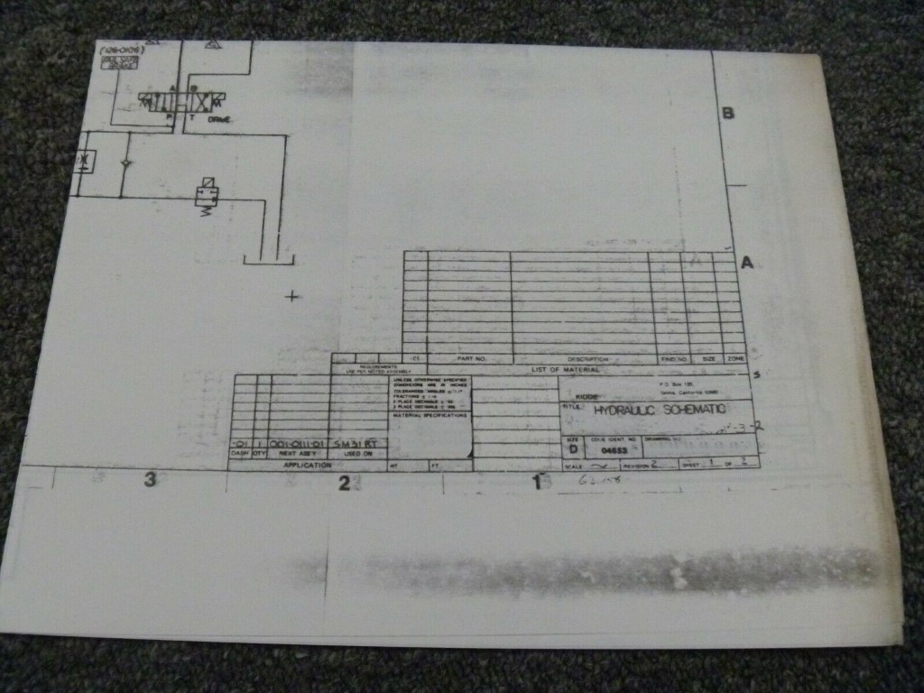 Yale GLP060TG Forklift Hydraulic Schematic Diagram Manual