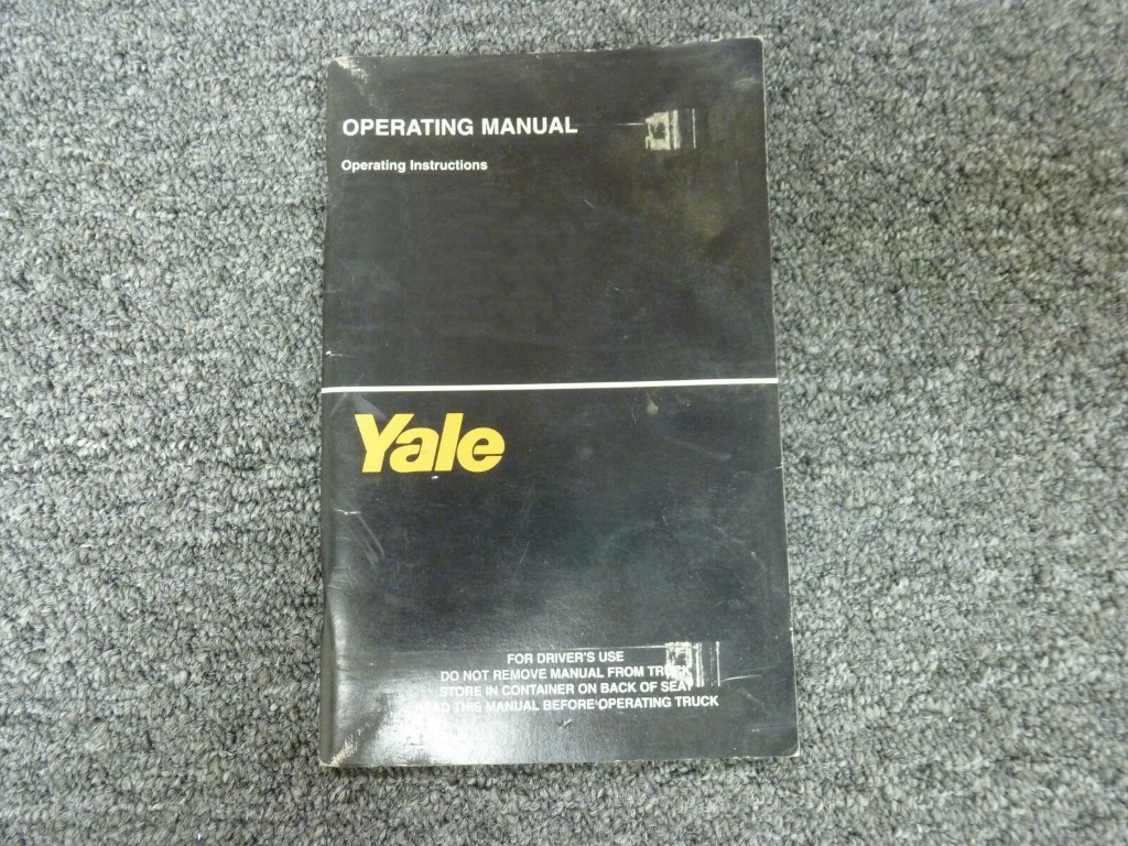 Yale GP080VX Forklift Owner Operator Maintanance Manual