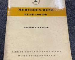1959 Mercedes Benz 180Db Owner's Manual
