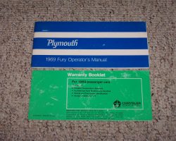 1969 Plymouth Fury Owner's Manual Set