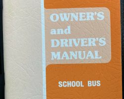 1978 GMC School Bus Owner's Manual