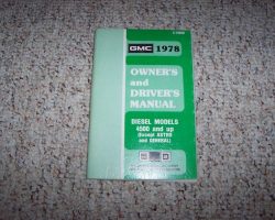 1978 GMC Truck Diesel Models Owner's Manual