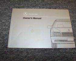 1992 Mercedes Benz 300SD Owner's Manual