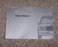 1993 Mercedes Benz 300TE & 300TE 4Matic Owner's Manual