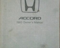 1993 Honda Accord Coupe Owner's Manual