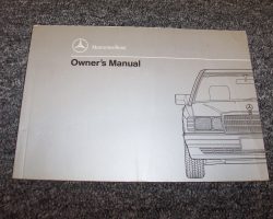 1993 Mercedes Benz 190E 2.3 & 190E 2.6 Owner's Manual