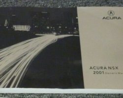 2001 Acura NSX Owner's Manual