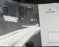 2003 Acura 3.5RL Owner's Manual
