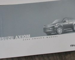 2004 Isuzu Axiom Owner's Manual