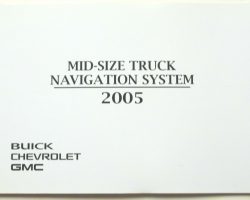 2005 Buick Rainier Navigation System Owner's Manual