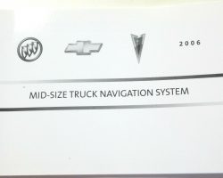 2006 Buick Rainier Navigation System Owner's Manual