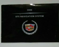 2006 Cadillac DTS Navigation System Owner's Manual