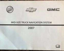 2007 Buick Rainier Navigation System Owner's Manual