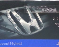2007 Honda Accord Hybrid Navigation System Owner's Manual