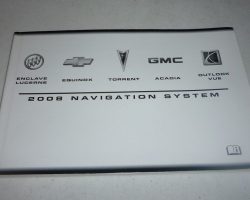 2008 Buick Lucerne Navigation System Owner's Manual