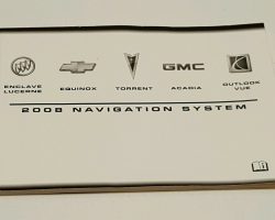 2008 Saturn Outlook Navigation System Owner's Manual