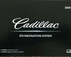 2010 Cadillac STS Navigation System Owner's Manual