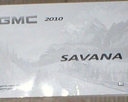 2010 GMC Savana Owner's Manual