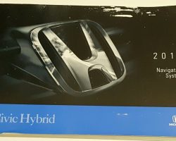 2010 Honda Civic Hybrid Navigation System Owner's Manual