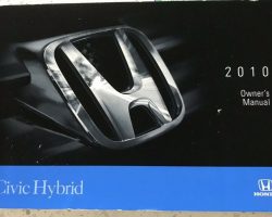 2010 Honda Civic Hybrid Owner's Manual