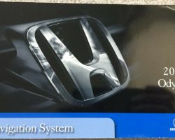 2010 Honda Odyssey Navigation System Owner's Manual