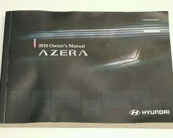2010 Hyundai Azera Owner's Manual