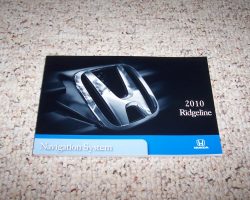 2010 Honda Ridgeline Navigation System Owner's Manual