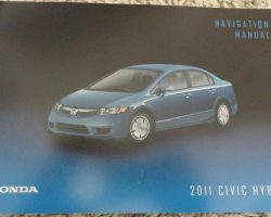 2011 Honda Civic Hybrid Navigation System Owner's Manual