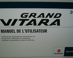 2011 Suzuki Grand Vitara Owner's Manual